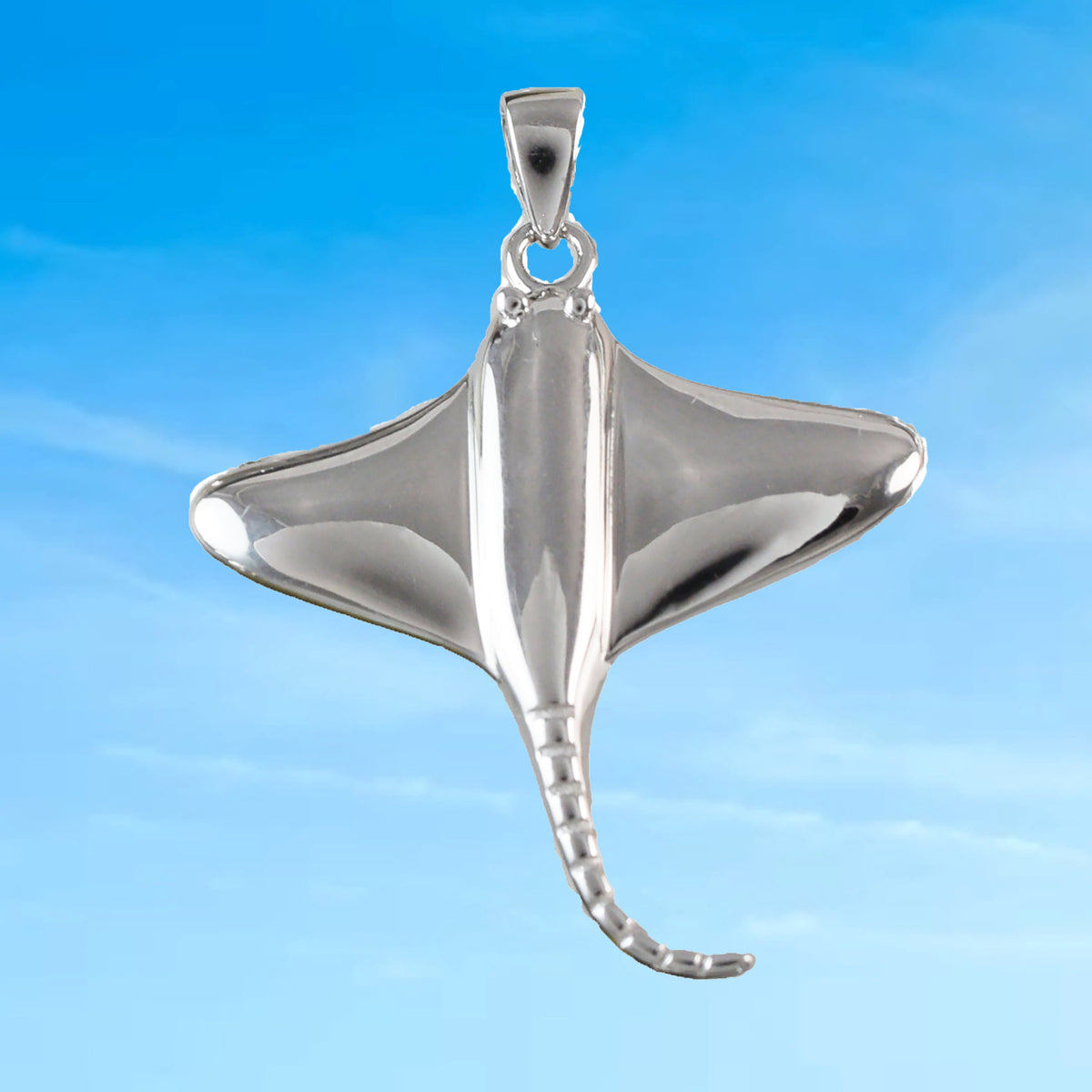 Beautiful Hawaiian Large Stingray Necklace, Sterling Silver Sting Ray –  Hawaii Treasures Shop