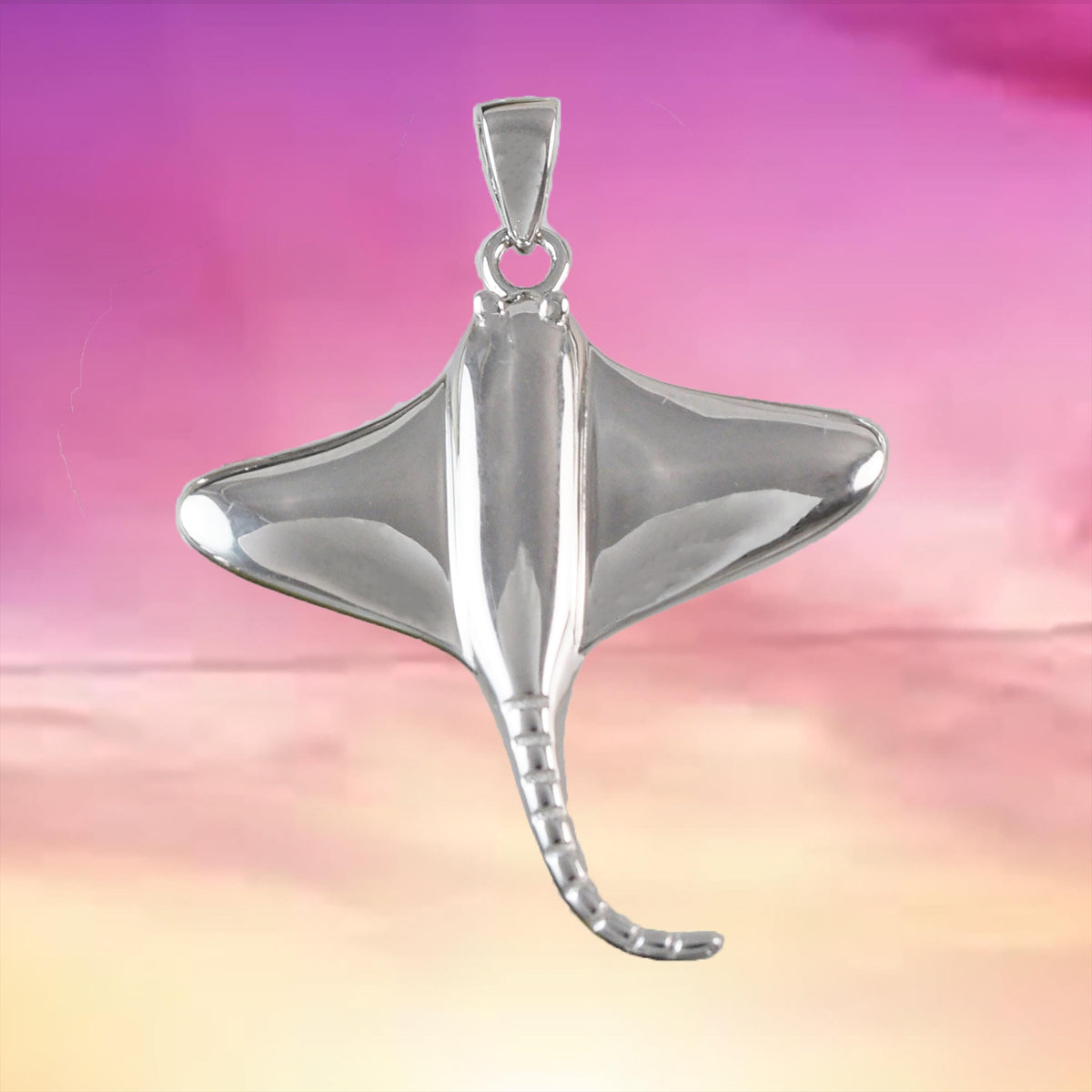 Beautiful Hawaiian Large Stingray Necklace, Sterling Silver Sting Ray –  Hawaii Treasures Shop