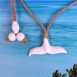 Collier unique en forme de queue de baleine hawaïenne de grande taille, collier en queue de baleine en os de buffle sculpté à la main, cadeau d'anniversaire pour maman N9427, bijoux des îles