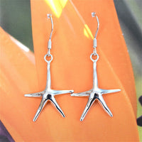 Beautiful Hawaiian Large Starfish Earring, Sterling Silver Starfish Dangle Earring, E4131 Birthday Wife Mom Mother Gift, Statement PC