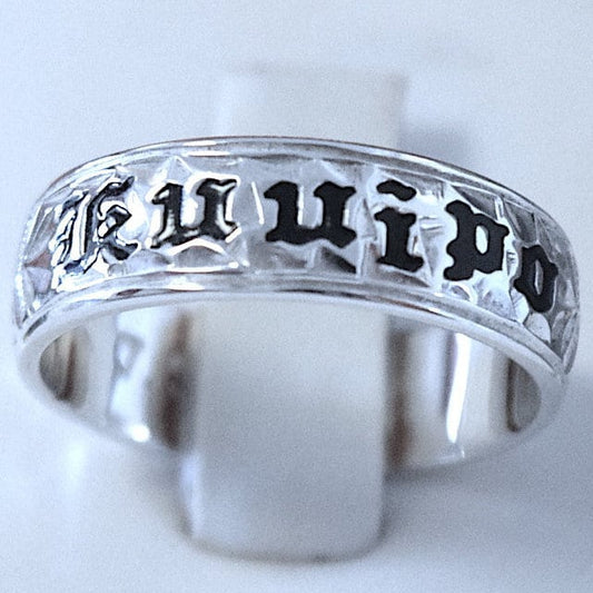 Beautiful Hawaiian Heirloom Kuuipo Ring, Sterling Silver Kuuipo Hawaiian Band Ring, R1028 Birthday Anniversary Wife Mom Gift, Island Jewelry