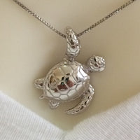 Magnifique collier et boucles d'oreilles en forme de tortue de mer hawaïenne, pendentif en argent sterling en forme de tortue hawaïenne, cadeau d'anniversaire pour mère, épouse, maman, N6127S