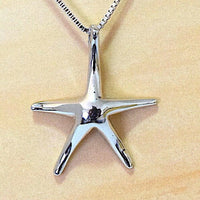 Hawaiian Starfish Necklace & Earring, Sterling Silver Starfish Matching Set, N2022S1 Birthday Wife Mom Valentine Gift, Island Jewelry