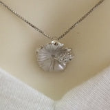 Magnifique collier hibiscus hawaïen, fleur officielle de l'État d'Hawaï, pendentif hibiscus CZ en argent sterling, cadeau d'anniversaire pour maman N6134