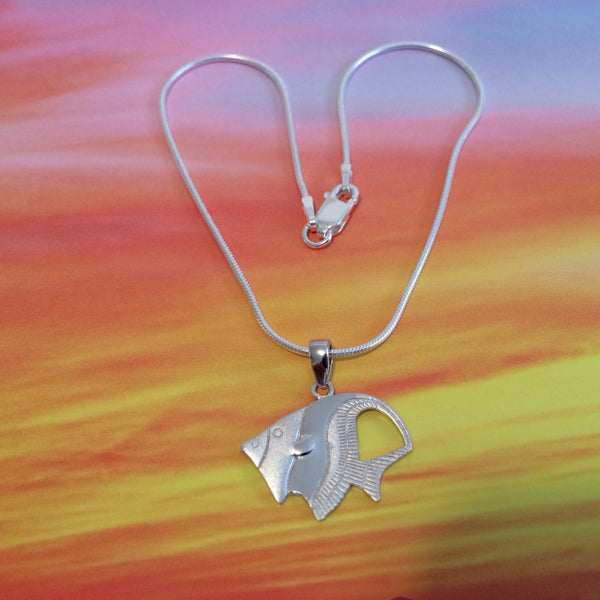 Unique Hawaiian Angel Fish Anklet or Bracelet, Sterling Silver Angel Fish Charm Bracelet, A6125 Birthday Mom Wife Mother Gift