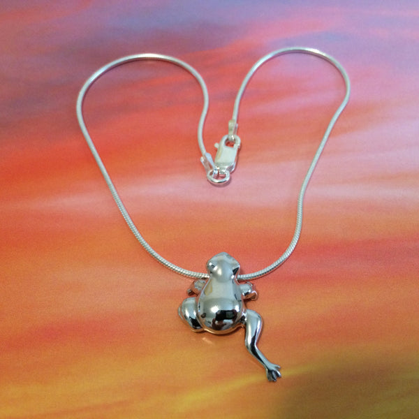 Unique Hawaiian Frog Anklet or Bracelet, Sterling Silver Leaping Frog Charm Bracelet, A6121 Birthday Mom Wife Mother Gift, Island Jewelry