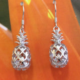 Superbe boucle d'oreille hawaïenne en forme d'ananas 3D, boucle d'oreille pendante en argent sterling 3D en forme d'ananas E9391, cadeau d'anniversaire pour maman, déclaration PC