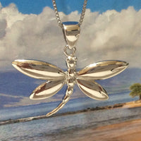 Superbe grand collier libellule hawaïenne, pendentif libellule en argent sterling, cadeau d'anniversaire pour mère, épouse, maman, N6116, déclaration PC