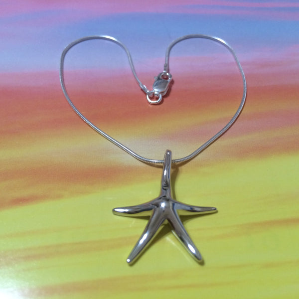 Beautiful Hawaiian Large Starfish Anklet or Bracelet, Sterling Silver Star Fish Charm Bracelet, A2022 Birthday Mom Wife Mother Gift