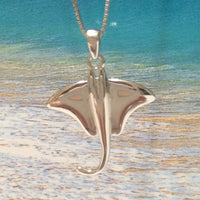 Magnifique collier de raie pastenague, pendentif raie pastenague hawaïenne en argent sterling, N6109, cadeau d'anniversaire pour maman, mère, épouse, fille, Saint-Valentin