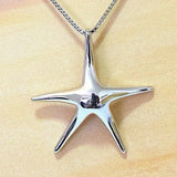 Beautiful Hawaiian Large Starfish Necklace and Earring, Sterling Silver Star Fish Pendant, N2028S Birthday Mother Wife Mom Gift