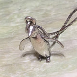 Unique Hawaiian 3D Penguin Earring and Necklace, Sterling Silver Cute Penguin Charm Pendant, N2991SH Birthday Mom Wife Girl Mother Gift