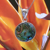 Magnifique collier hawaïen en véritable coquillage Paua, pendentif en argent sterling en nacre d'ormeau hawaïen, cadeau d'anniversaire pour maman N8032