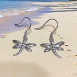 Pretty Hawaiian Dragonfly Earring, Sterling Silver Dragonfly Dangle Earring, E4112 Birthday Wife Mom Girl Mother Gift, Island Jewelry