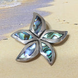 Unique Stunning Hawaiian Genuine Paua Shell Abalone Starfish Necklace, Sterling Silver Starfish Pendant, N6045 Birthday Mom Gift