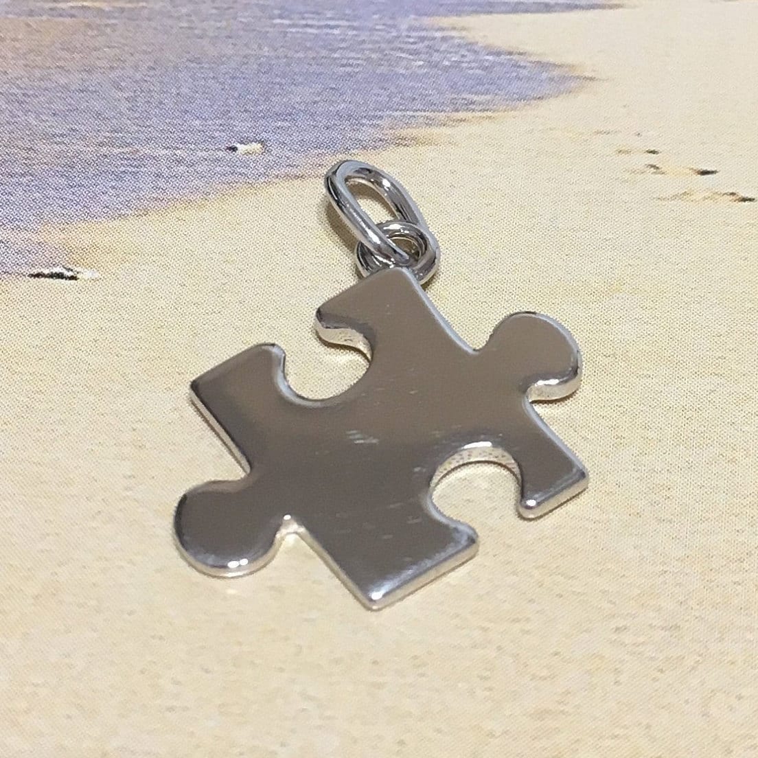 Collier unique en forme de pièce de puzzle hawaïen, pendentif en argent sterling avec breloque en forme de pièce de puzzle, signe de sensibilisation à l'autisme, cadeau d'anniversaire pour maman N2743