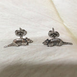 Unique Texan Armadillo Earring, Sterling Silver Armadillo Stud Earring, E8063 Birthday Wife Mom Girl Mother Gift, Texan Jewelry