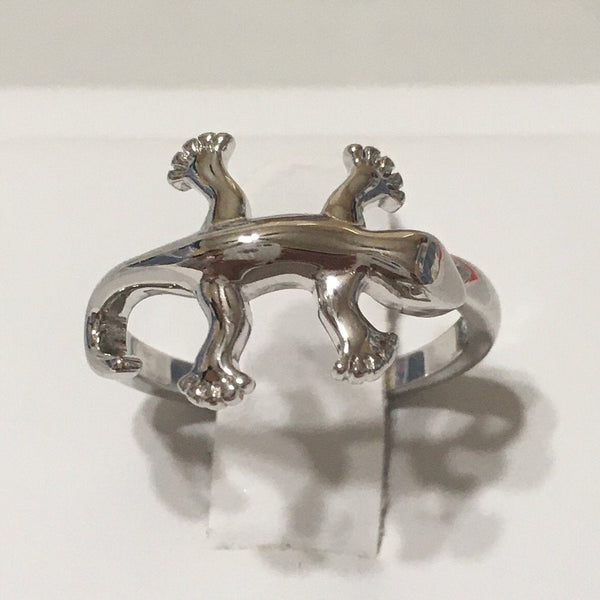 Unique Large Hawaiian Gecko Ring, Sterling Silver Gecko Ring, Island Jewelry, R2371 Mother Birthday Mom Wife Gift, Statement Ring