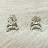 Cute Hawaiian Small Dolphin Earring, Sterling Silver Dolphin Stud Earring, E8104 Birthday Wife Mom Girl Mother Gift, Island Jewelry