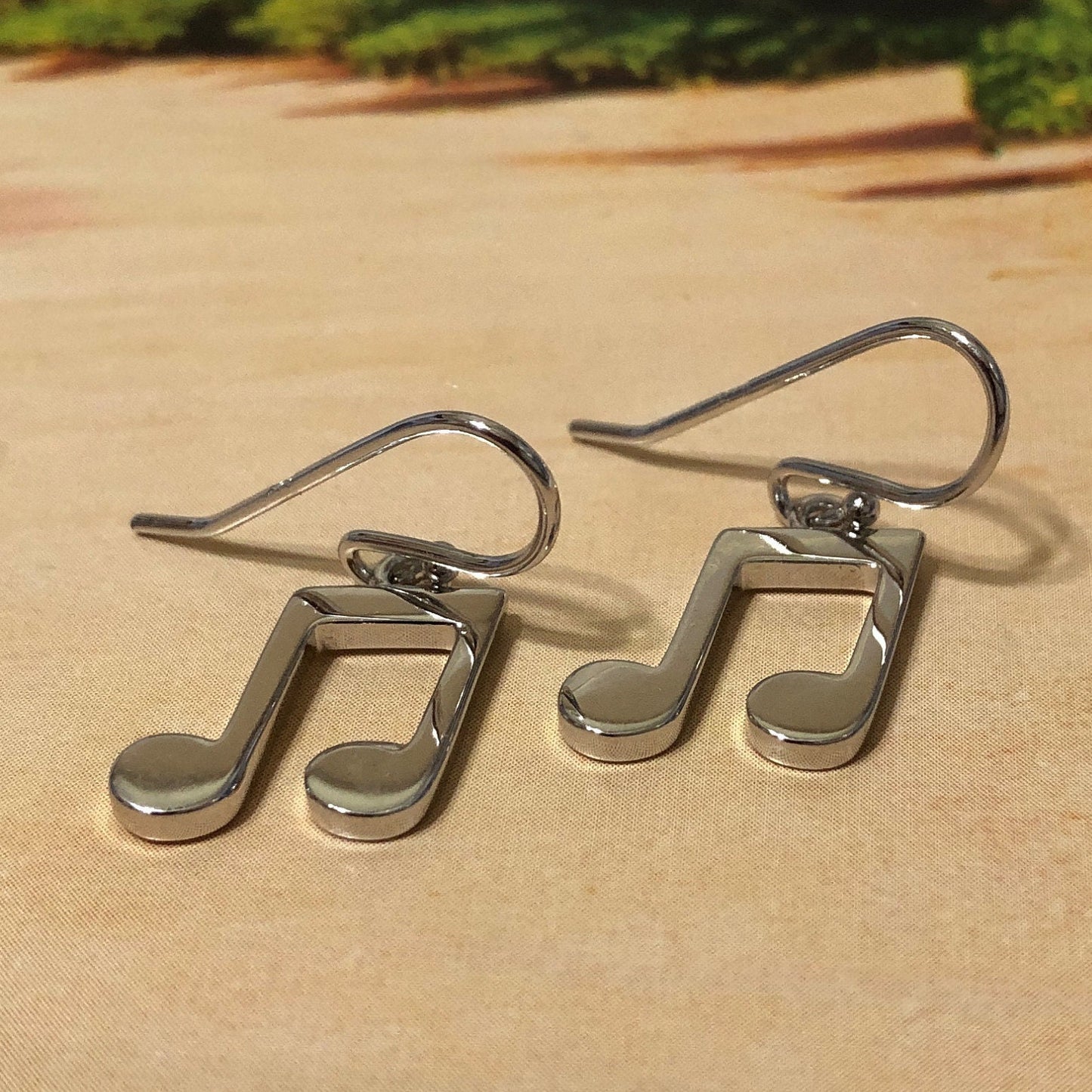 Beautiful Hawaiian Musical Note Earring, Sterling Silver Music Note Dangle Earring, E8141 Birthday Wife Mom Mother Gift, Music Jewelry