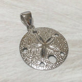 Magnifique collier hawaïen en forme de dollar de sable de grande taille, pendentif en argent sterling en forme de dollar de sable, cadeau d'anniversaire pour mère, épouse, maman, bijoux des îles, N6118