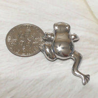 Magnifique collier hawaïen en forme de grenouille, pendentif en argent sterling en forme de grenouille bondissante, cadeau d'anniversaire pour mère, épouse, maman, bijoux uniques de l'île, N6122