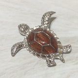 Collier unique et magnifique en véritable bois de koa hawaïen avec pendentif tortue de mer, en argent sterling, cadeau d'anniversaire pour maman, N8175A