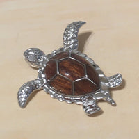 Collier unique et magnifique en véritable bois de koa hawaïen avec pendentif tortue de mer, en argent sterling, cadeau d'anniversaire pour maman, N8175A