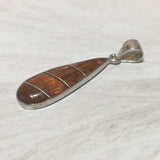 Unique Hawaiian Genuine Koa Wood Rain Drop Necklace, Sterling Silver Koa Wood Pendant, N8183 Birthday Mom Mother Gift, Island Jewelry