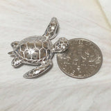 Magnifique collier et boucles d'oreilles en forme de tortue de mer hawaïenne, pendentif en argent sterling en forme de tortue hawaïenne, cadeau d'anniversaire pour mère, épouse, maman, N6127S