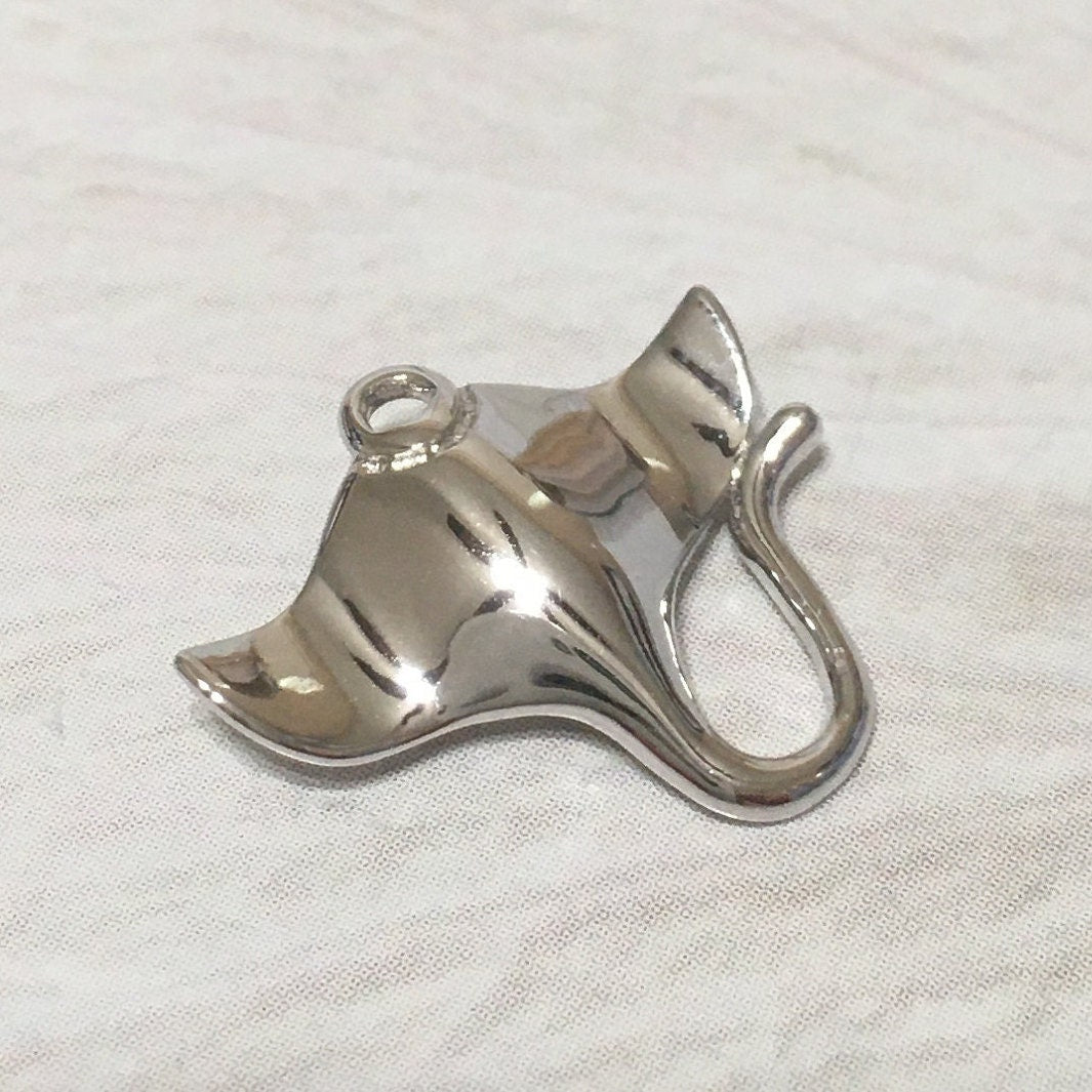 Collier unique en forme de petite raie manta hawaïenne, pendentif en argent sterling avec breloque raie manta 3D, cadeau d'anniversaire pour mère, maman et fille N2009, bijoux des îles