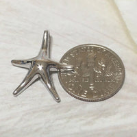 Pretty Hawaiian Starfish Necklace and Earring, Sterling Silver Star Fish Charm Pendant, N2011S Birthday Mother Wife Mom Girl Gift