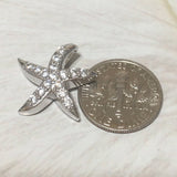 Beautiful Hawaiian Starfish Necklace, Sterling Silver Star Fish CZ Pendant, N2029 Birthday Mother Wife Mom Girl Gift, Island Jewelry