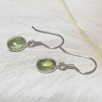 Beautiful Hawaiian Genuine Green Peridot Earring, Sterling Silver Peridot Dangle Earring, E8234 Birthday Wife Mom Mother Gift