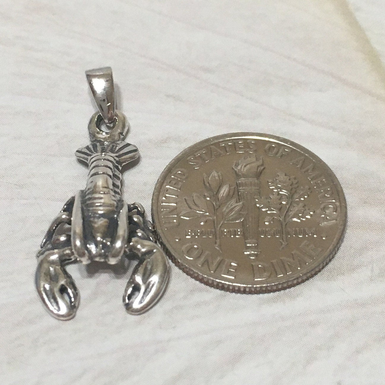 Unique Texan Crawfish Earring and Necklace, Sterling Silver Crawfish Charm Pendant, N8277S Birthday Mom Wife Girl Mother Gift, Texan Jewelry