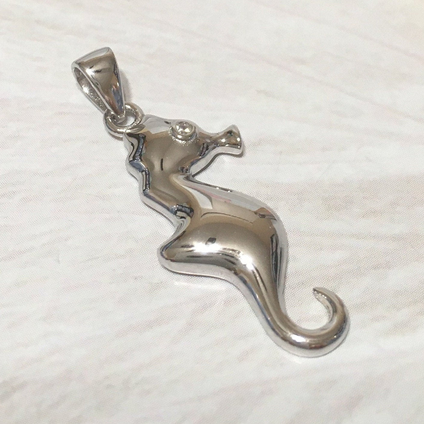 Collier et boucles d'oreilles uniques en forme d'hippocampe hawaïen, pendentif en argent sterling avec hippocampe, cadeau d'anniversaire pour mère, épouse, maman, N6112S