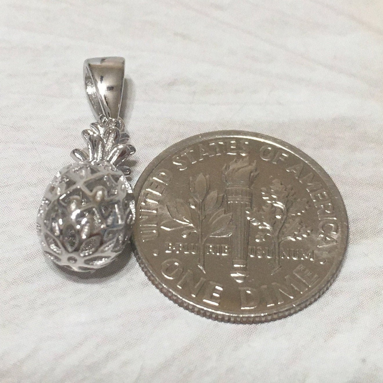 Joli collier hawaïen 3D ananas, pendentif ananas 3D en argent sterling, cadeau d'anniversaire N2003 pour mère, épouse, maman, fille, bijoux des îles