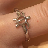 Beautiful Hawaiian Sea Turtle Ring, Sterling Silver Honu Petroglyph Ring, R1002 Birthday Mom Anniversary Mother Gift