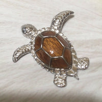 Collier unique et magnifique en véritable bois de koa hawaïen avec pendentif tortue de mer, en argent sterling, cadeau d'anniversaire pour maman, N8175A