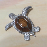 Collier unique et magnifique en véritable bois de koa hawaïen avec pendentif tortue de mer, en argent sterling, cadeau d'anniversaire pour maman, N8175A