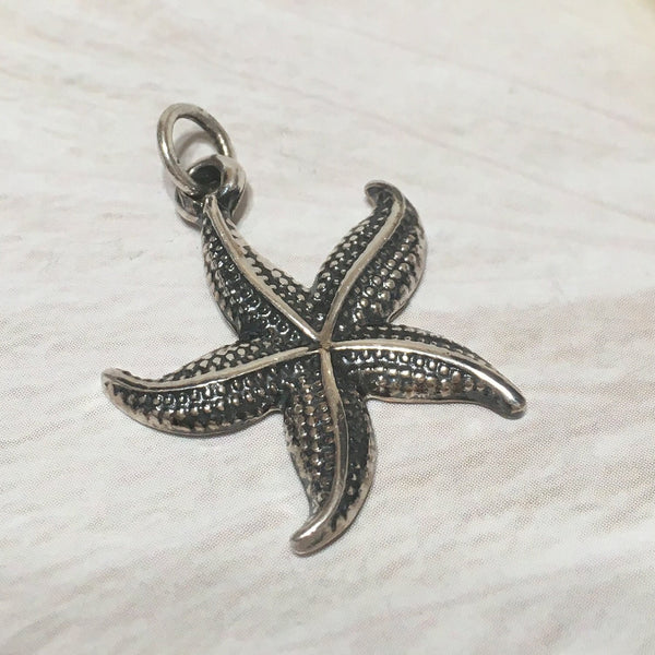 Unique Hawaiian Starfish Necklace, Sterling Silver Star Fish Pendant, N8335 Birthday Anniversary Mom Wife Mother Gift, Island Jewelry