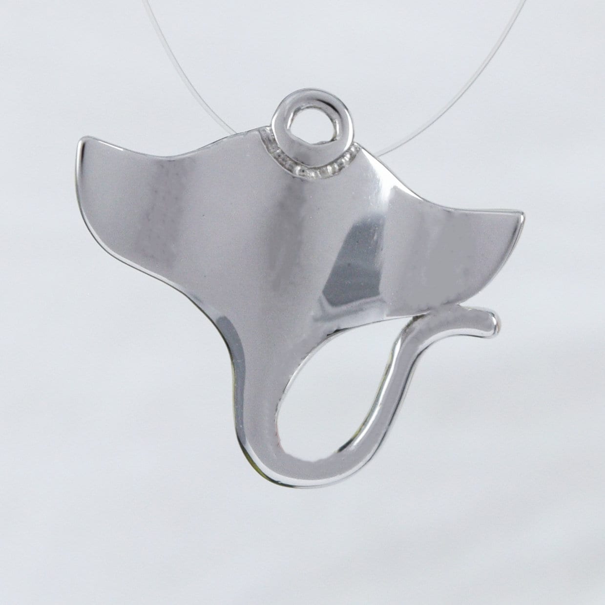 Collier et boucles d'oreilles uniques en forme de raie manta hawaïenne, pendentif en argent sterling avec breloque raie manta 3D, cadeau d'anniversaire pour maman N2009S