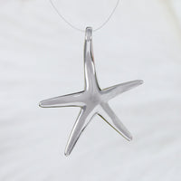 Pretty Hawaiian Starfish Necklace and Earring, Sterling Silver Star Fish Charm Pendant, N2022S Birthday Mother Wife Mom Girl Gift