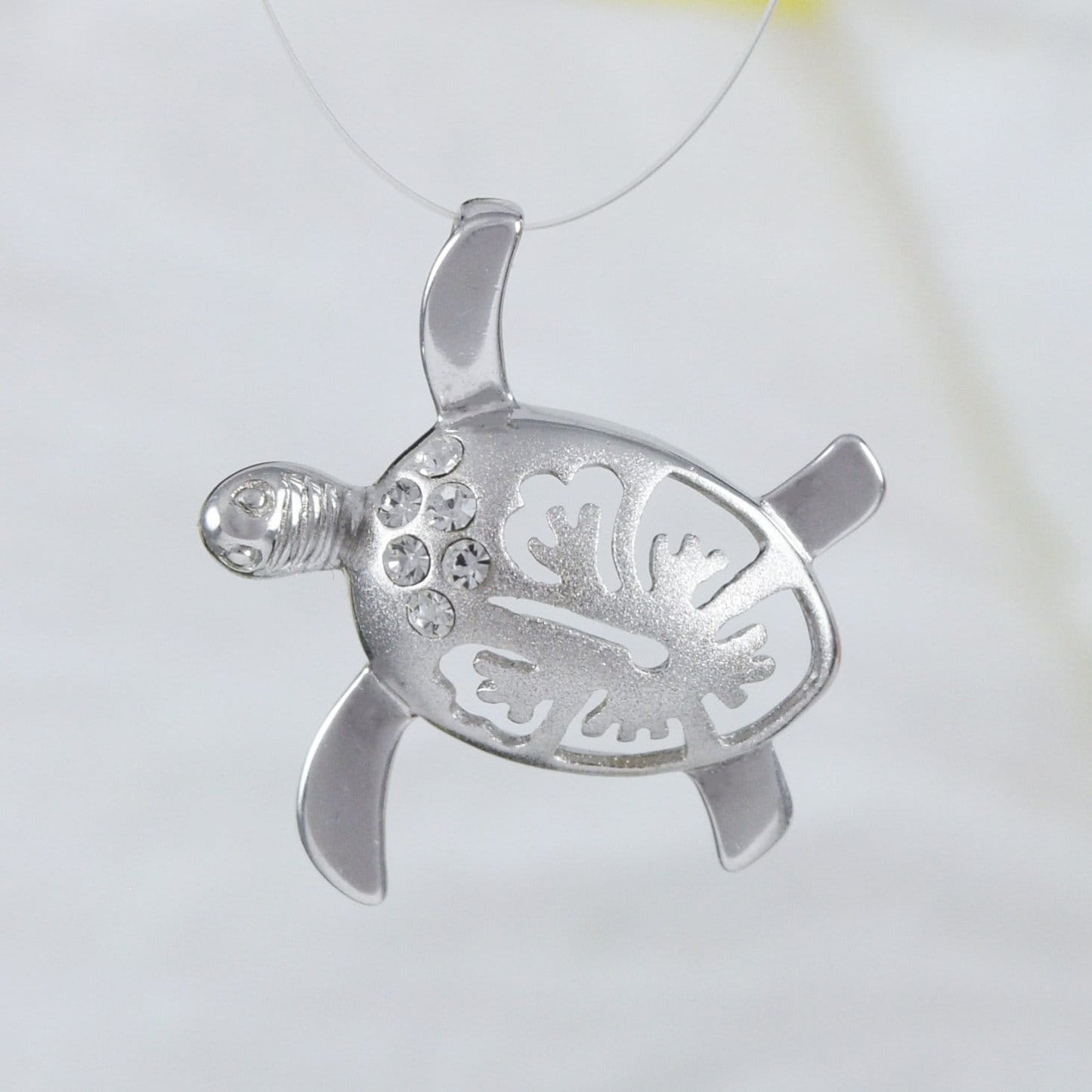 Collier unique en forme de tortue de mer hawaïenne et d'hibiscus, pendentif en argent sterling avec fleur d'hibiscus et oxyde de zirconium, cadeau d'anniversaire pour mère, épouse, maman et fille, N2024