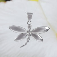 Stunning Large Hawaiian Dragonfly Earring and Necklace, Sterling Silver Dragonfly Pendant, N6116S2 Birthday Mother Wife Mom Gift