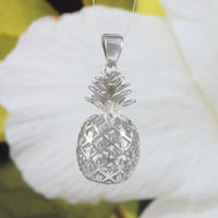 Magnifique collier hawaïen en forme d'ananas 3D de très grande taille, pendentif en argent sterling, cadeau d'anniversaire pour femme, maman, mère, N6132, déclaration PC