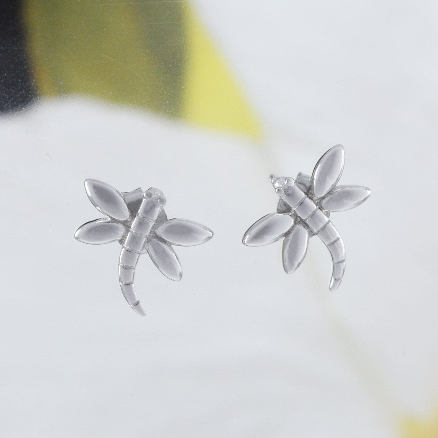 Pretty Hawaiian Dragonfly Earring, Sterling Silver Dragonfly Stud Earring, E4109 Birthday Wife Mom Girl Mother Gift, Island Jewelry