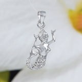 Unique Hawaiian Mermaid Necklace and Earring, Sterling Silver Dancing Mermaid Charm Pendant, N2008S Birthday Christmas Mom Girl Gift