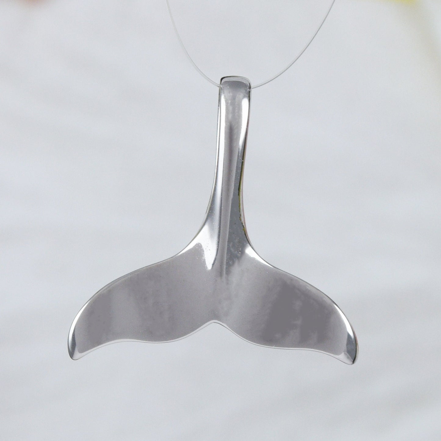 Magnifique collier et boucles d'oreilles en queue de baleine hawaïenne, pendentif en argent sterling en forme de queue de baleine, cadeau d'anniversaire pour mère, épouse, maman, N2019H