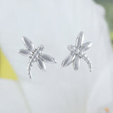 Unique Hawaiian Dragonfly Earring, Sterling Silver Dragonfly Stud Earring, E4111 Birthday Wife Mom Girl Mother Gift, Island Jewelry